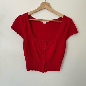 Kimchi Blue Red Crop Top
